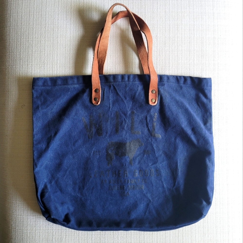 WILL Leather Goods Canvas & Leather Tote Bag